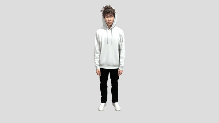 Gray Hoodie Portrait – Modelo 3D gratuito STL