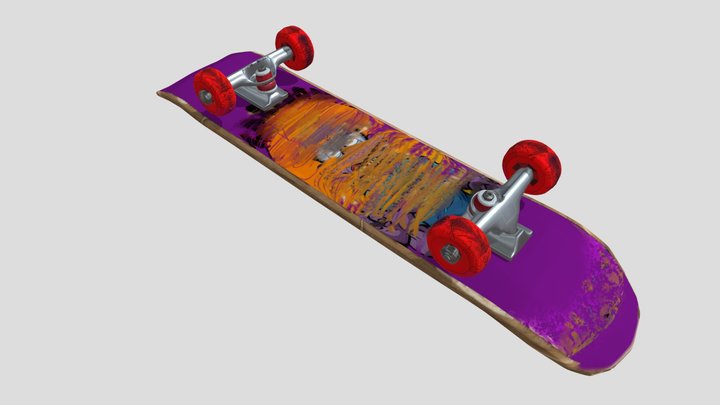 Zartoon Skateboard Design 3D Model