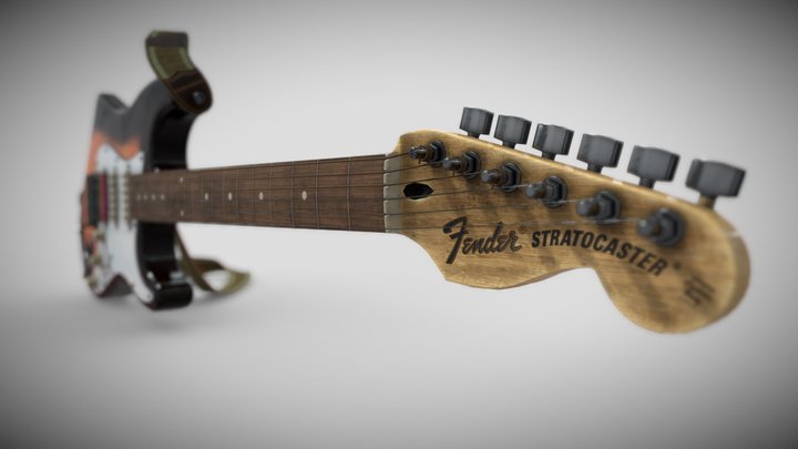 FENDER STRATOCASTER – Kostenloses 3D-Modell STL