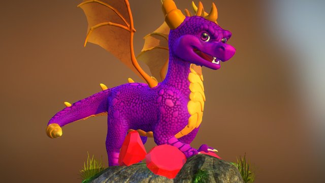 Spyro the Dragon 3D Model