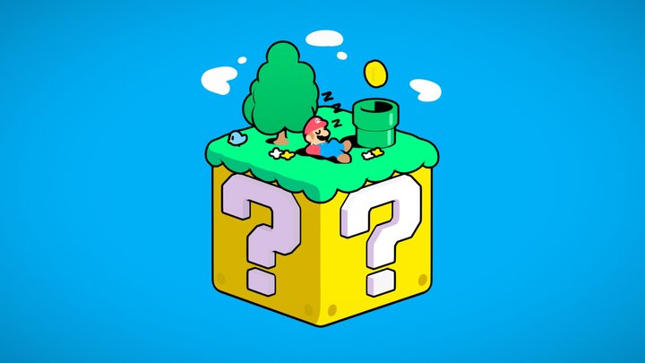 Small Mario Habitat 3D Model