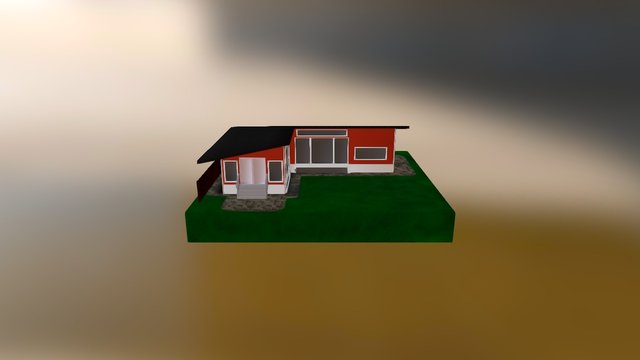 L-shaped house 2 3D Model