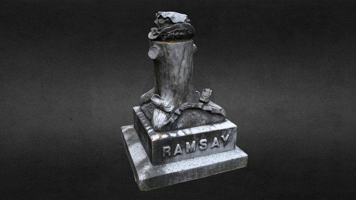 Oak Grove Cemetery Gravestone - Ramsay 3D Model
