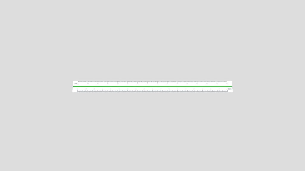 Scale Ruler 30 Cm White