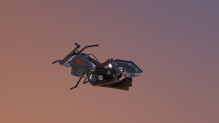Hoverbike "Death Proof" 3D Model