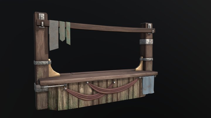 WIP - Bar Counter 3D Model
