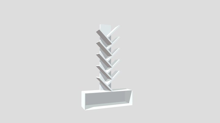 Bookshelf - Low Poly 3D FBX Model
