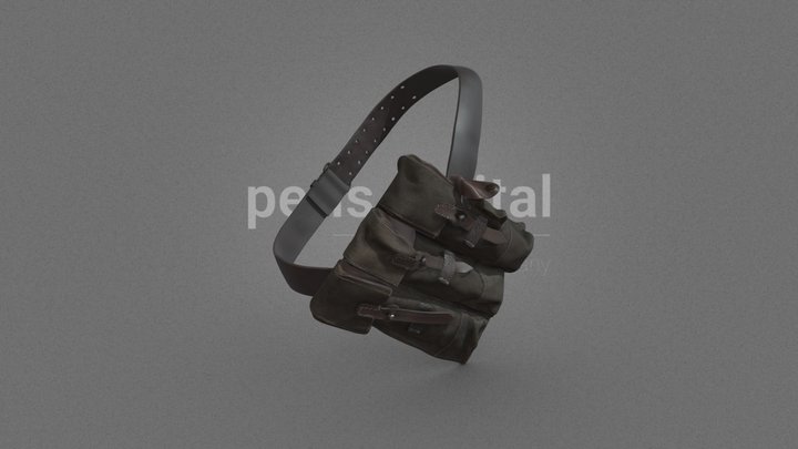 Wasteland Garments Series - Model 03 Pouches1 3D Model