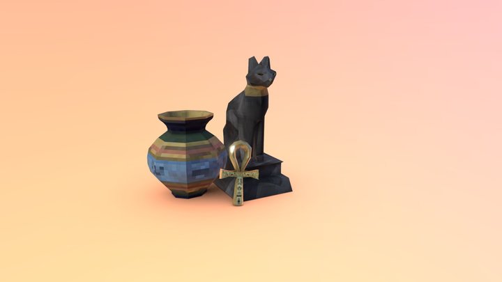 Egyptian Artifacts 3D Model