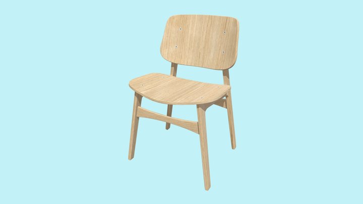 Chair Soborg Oak 3D Model