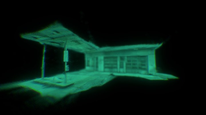 Abandoned Gas Station - Lidar Point Cloud Test 3D Model