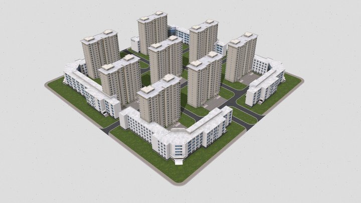 Low-poly Building 3D Model
