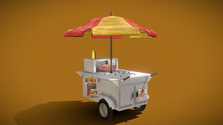 Hotdog Cart 3D Model