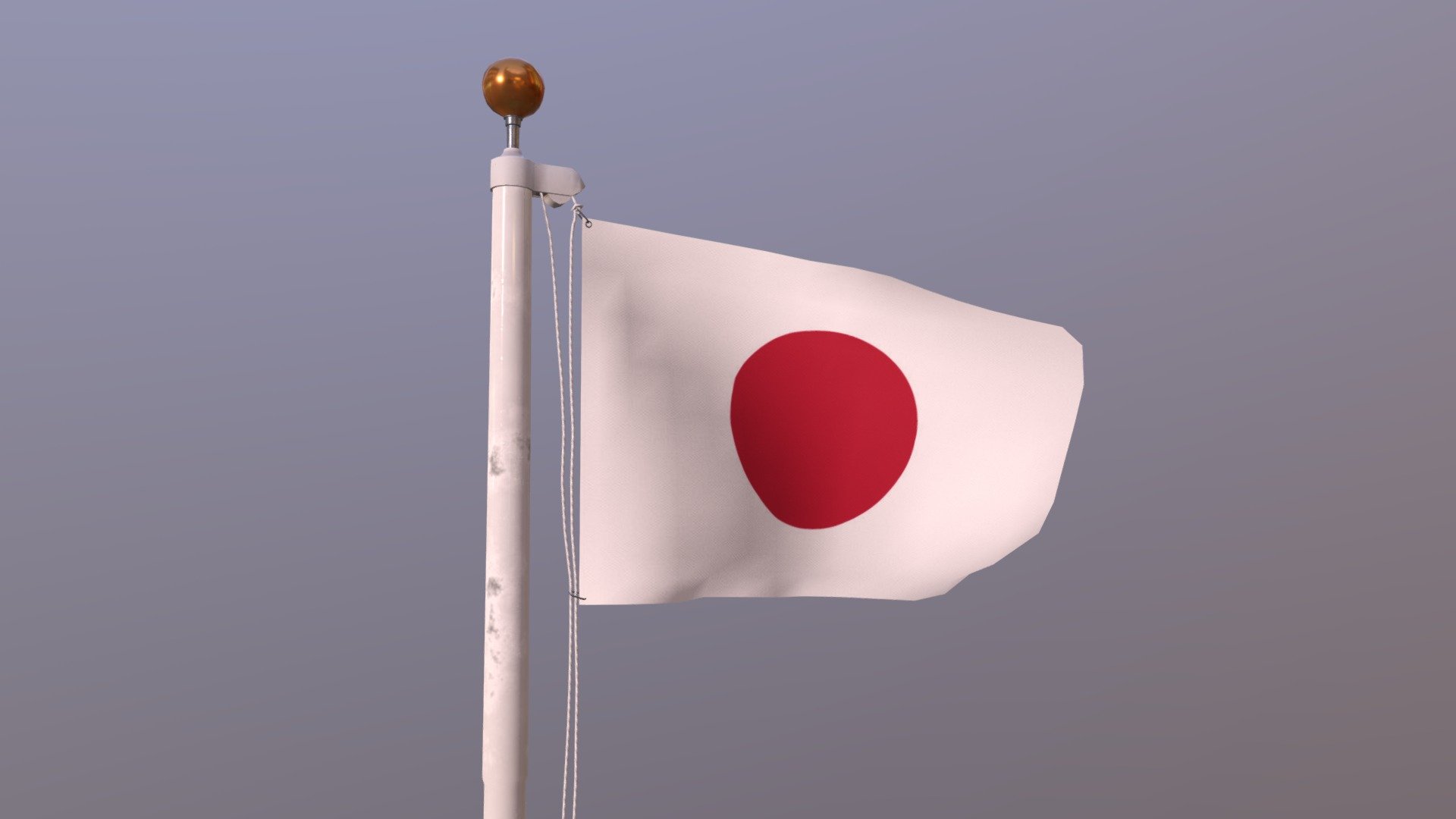 Flag of Japan (animated) - 3D model by mihais (@m1hais) [1dfb770 ...