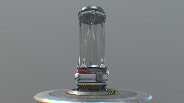 Sci-fi capsule 3D Model
