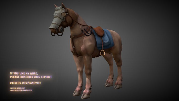 Death Korps of Krieg Horse 3D Model