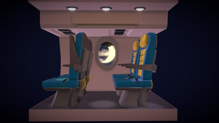 Airplane Window Seat 3D Model