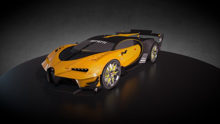 Bugatti Chiron(Game car) 3D Model