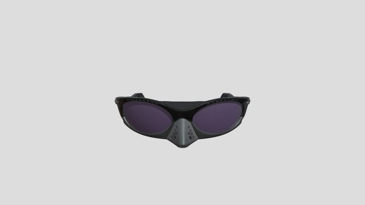Ventilated Black Wraparound Sport Sunglasses