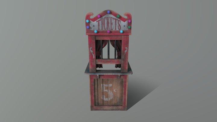1940's Horror Ticket Booth 3D Model
