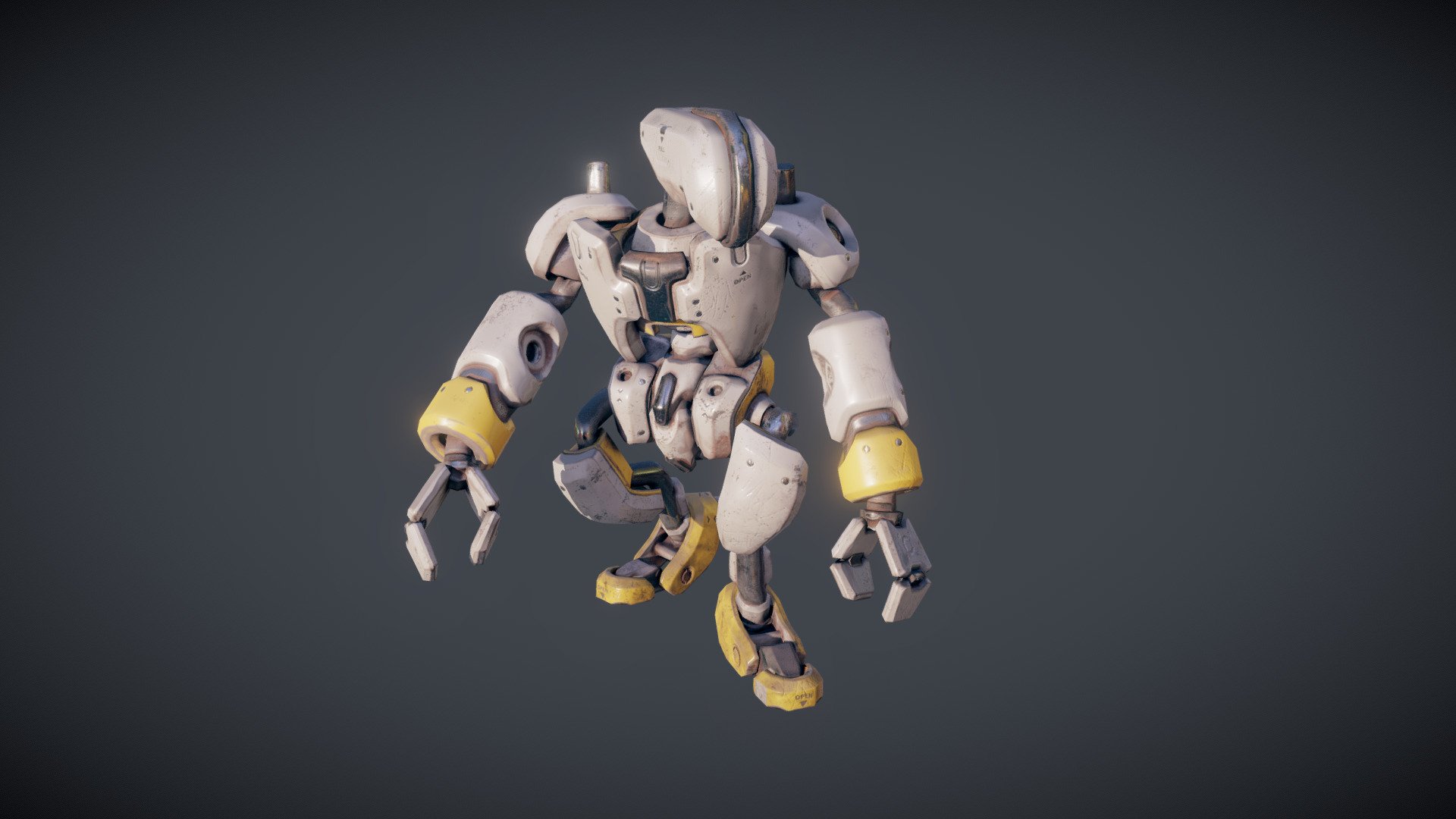 Robot - Game character - 3D model by Lorenzo Drago (@LorenzoDrago ...