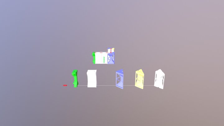 3D printable sci-fi corridor sample 3D Model