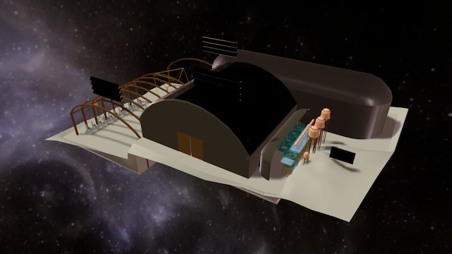 Hangar Cutaway 3D Model