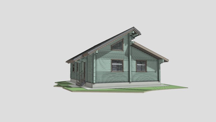 Проект из сухого бруса 3D Model