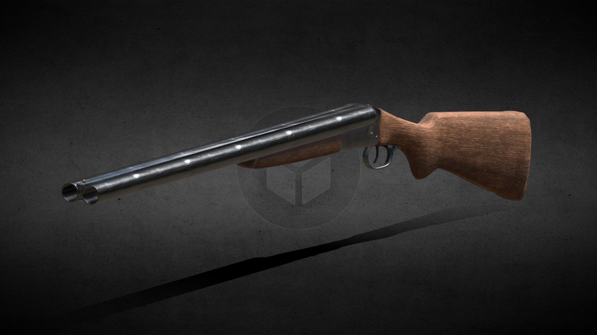 12 Gauge Double Barrel Shotgun Custom - Download Free 3D model by SchrisArt...