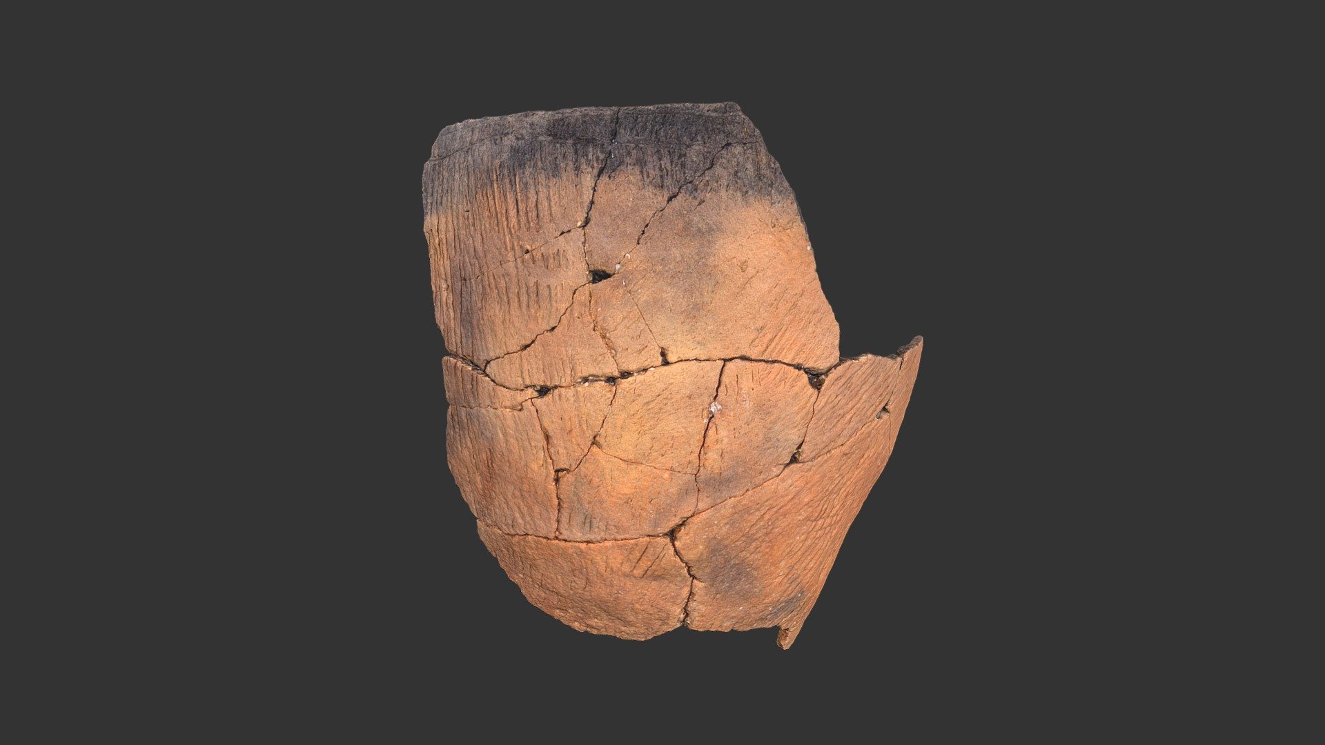 Uwharrie Cordmarked Jar Rim (2238p1718)