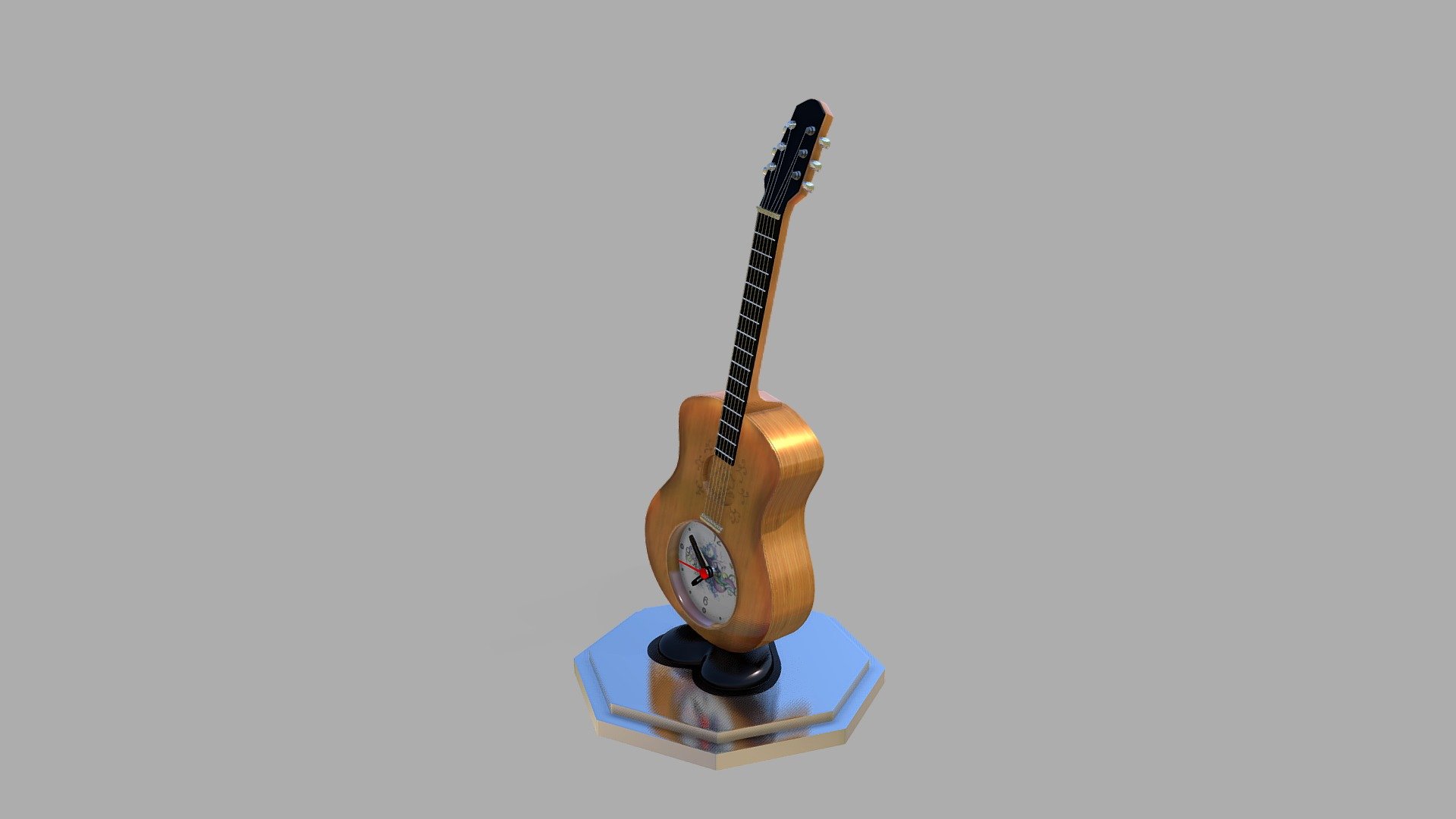 GUITAR ALARM CLOCK 3D model by BlendribsAnimasi (BlendribsAnimasi) [1e040e4] Sketchfab