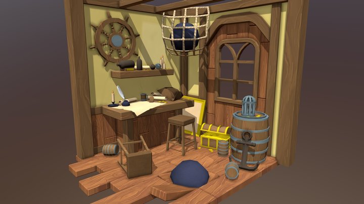 DAE Crib Retake | Pirate Fort 3D Model