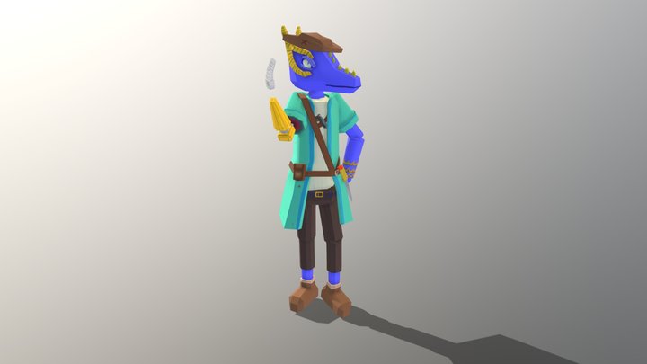 Posed Model Dragon Pirate8 3D Model