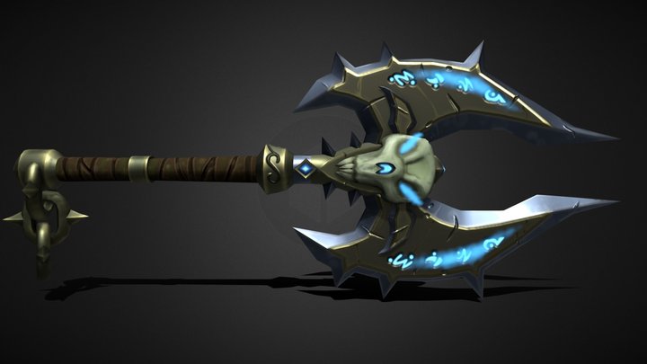 Ice Ebon Axe WoW Fanart 3D Model