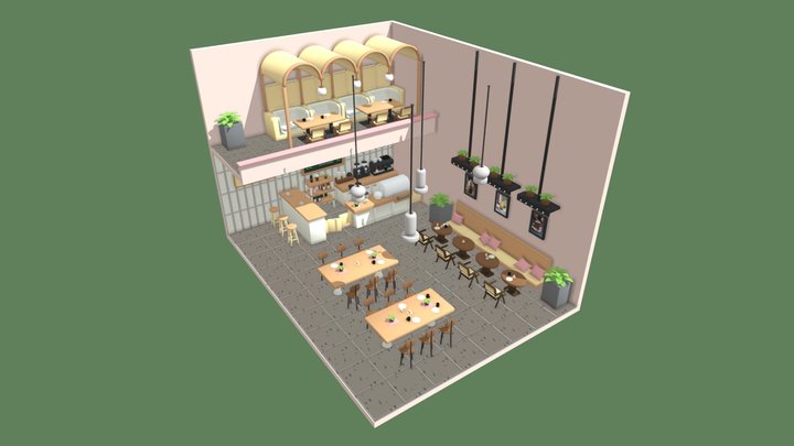 Coffee bar 3D Model