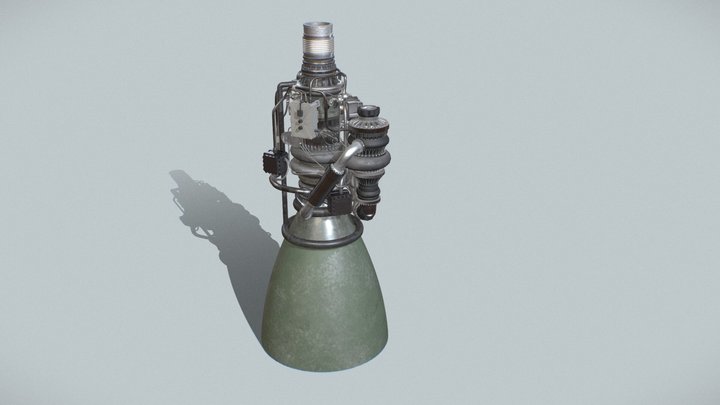 Raptor 2 Rocket Engine 3D Model