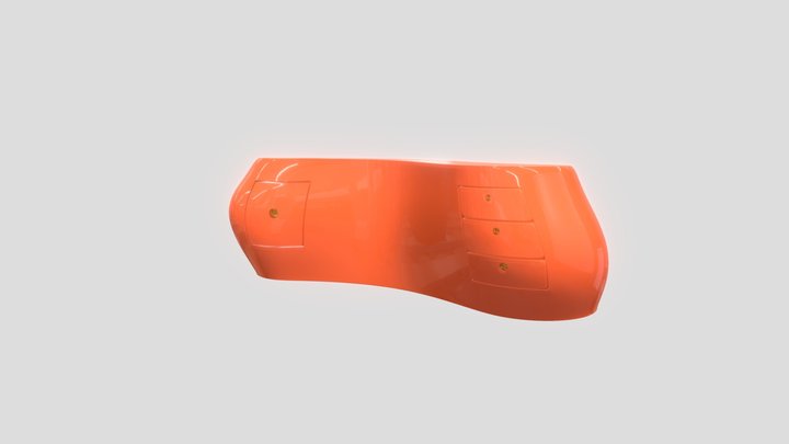 orange abstract chest 3D Model