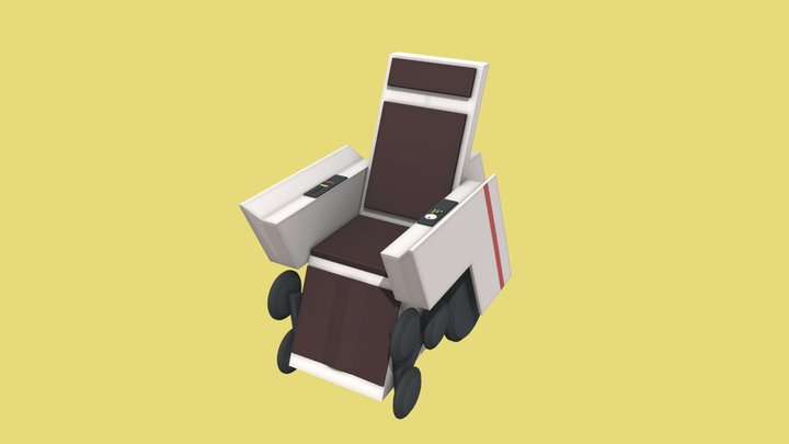 Soviet style wheelchair 3D Model