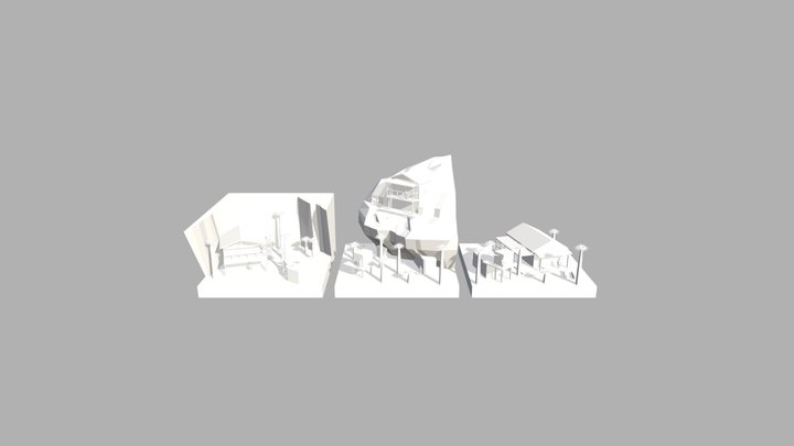 BY THE OCEAN - Diorama and house blockout 3D Model
