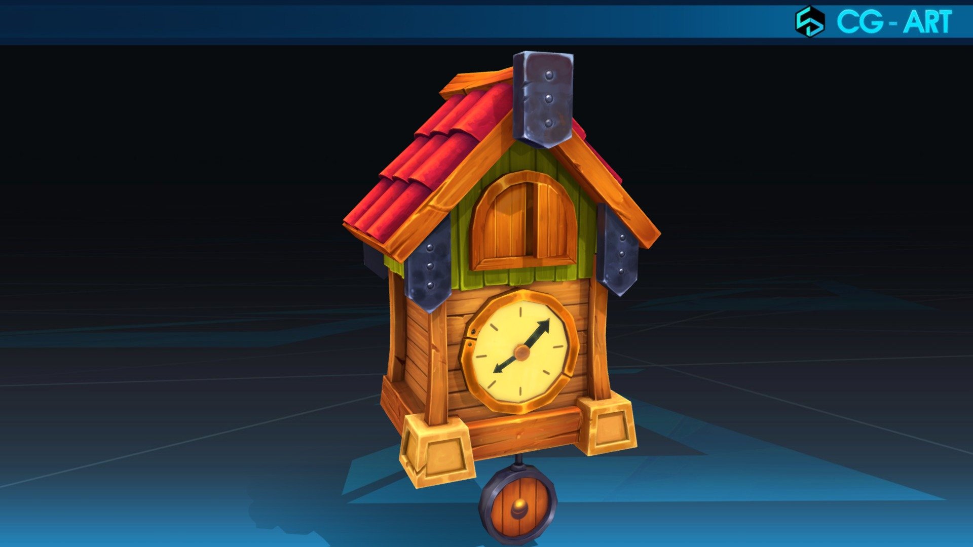 House Clock Download Free 3D model by (goart) [1e0ca9b