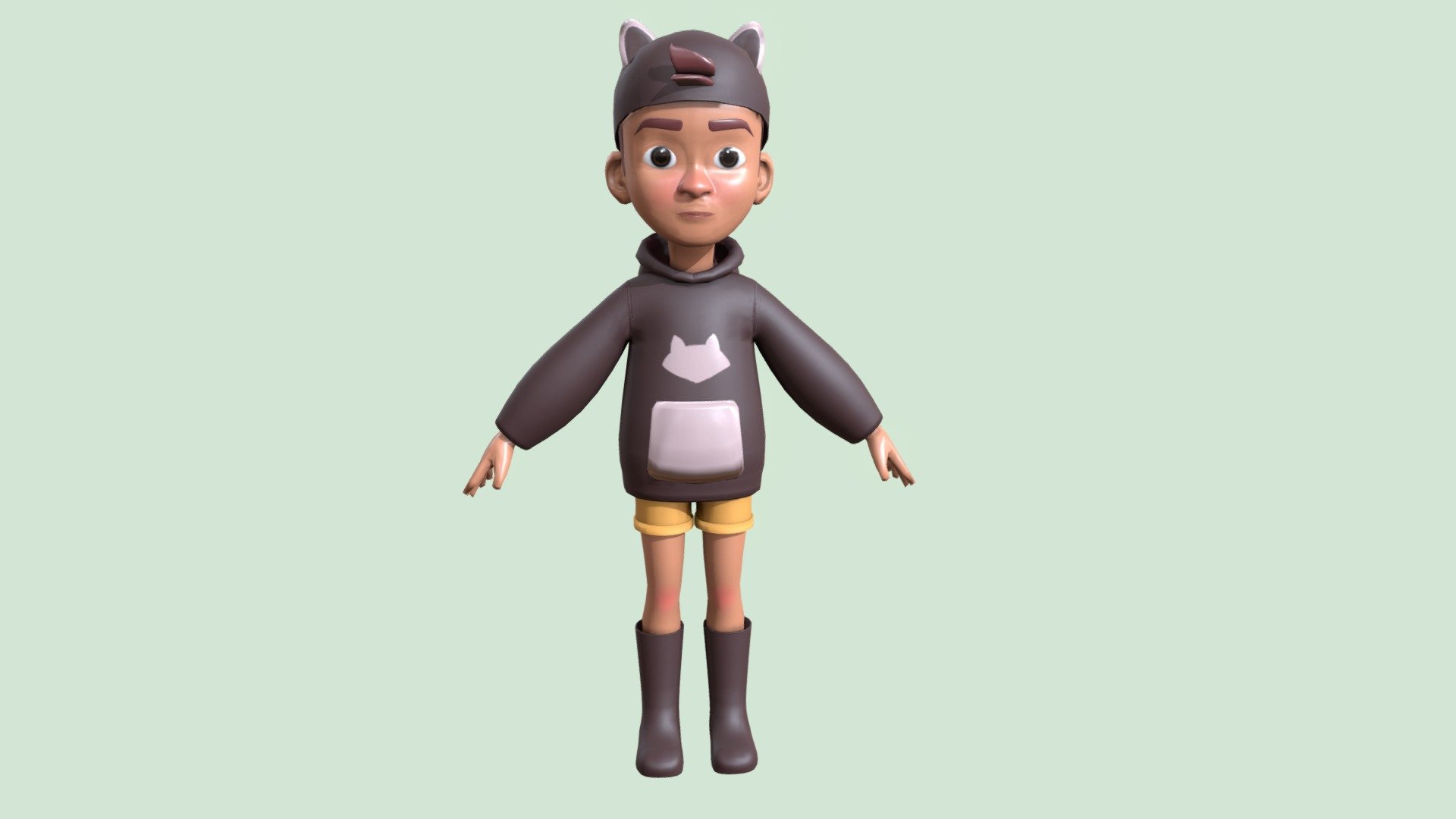 Raccoon Boy - 3D model by Teana (@tia1583) [1e0cb8a] - Sketchfab