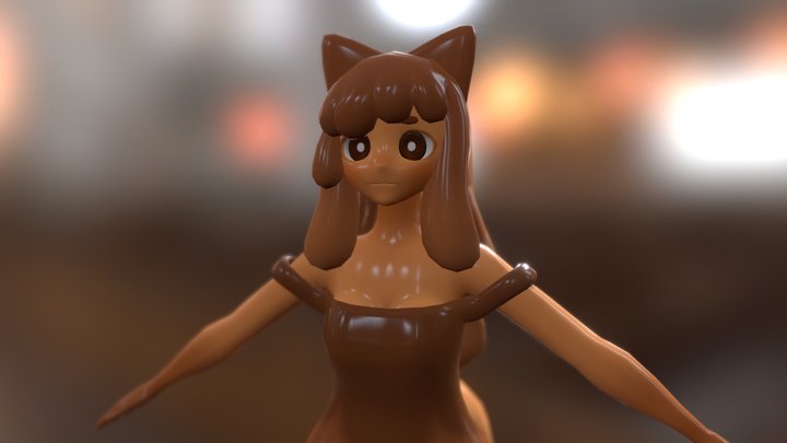 Flan (Medium Version - VRChat Avatar) 3D Model