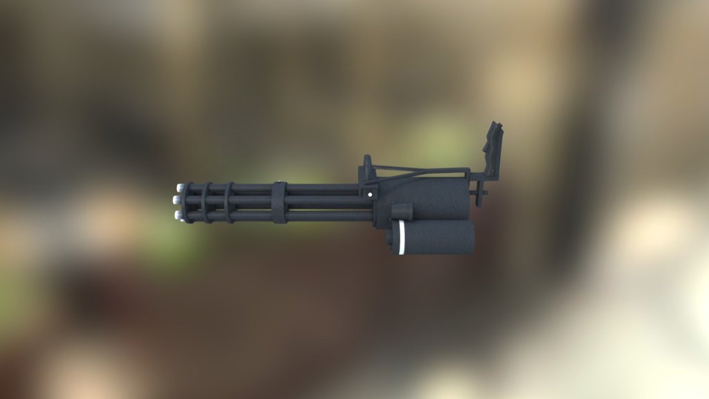 Minigun - 3D model by sbowsher [1e0dfea] - Sketchfab