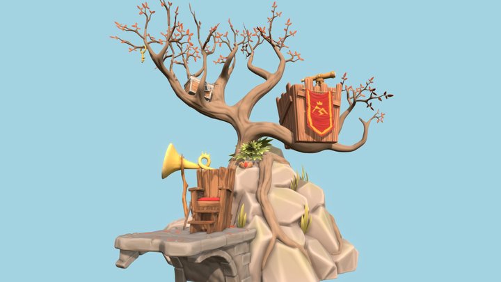 Childhood Treehouse of the Mountain King 3D Model