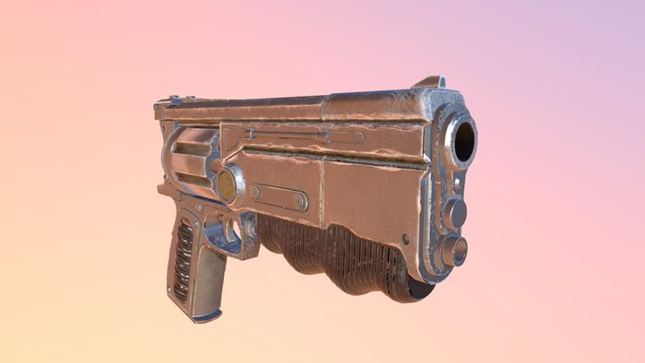 10mm Pistol 3D Model