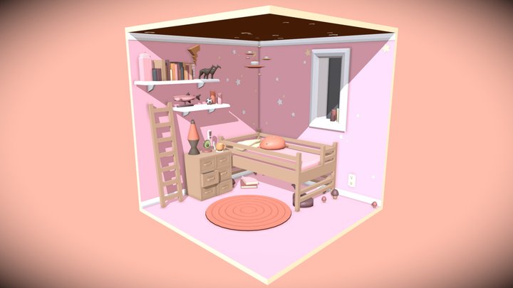 CoolBabySitter's Room 3D Model