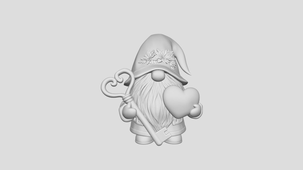 Gnome with Heart and Key
