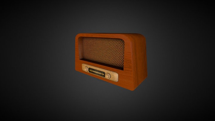 Retro Radio 3D Model