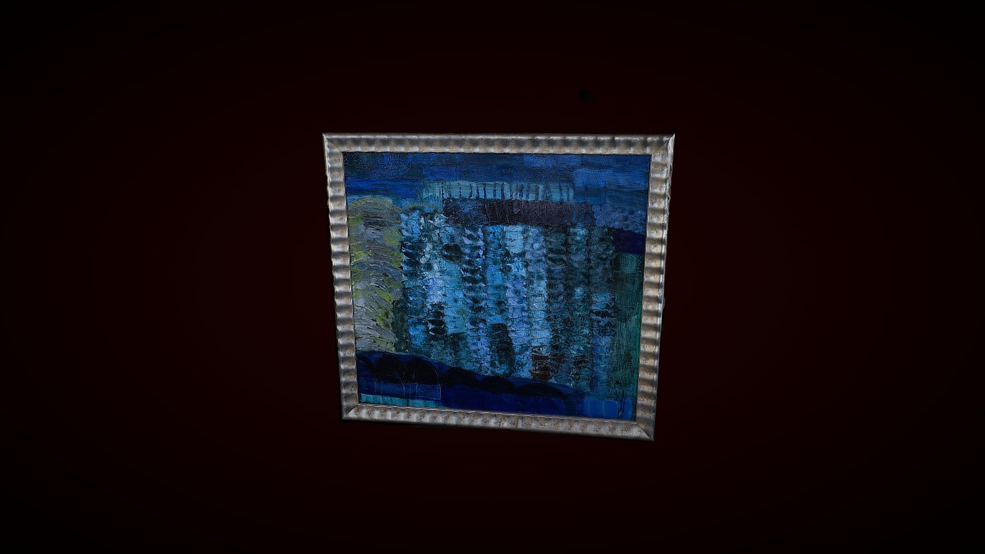 Blue oil Panting by Sum Sum Tse