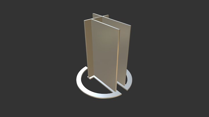 Headphone Stand Silver 3D Model